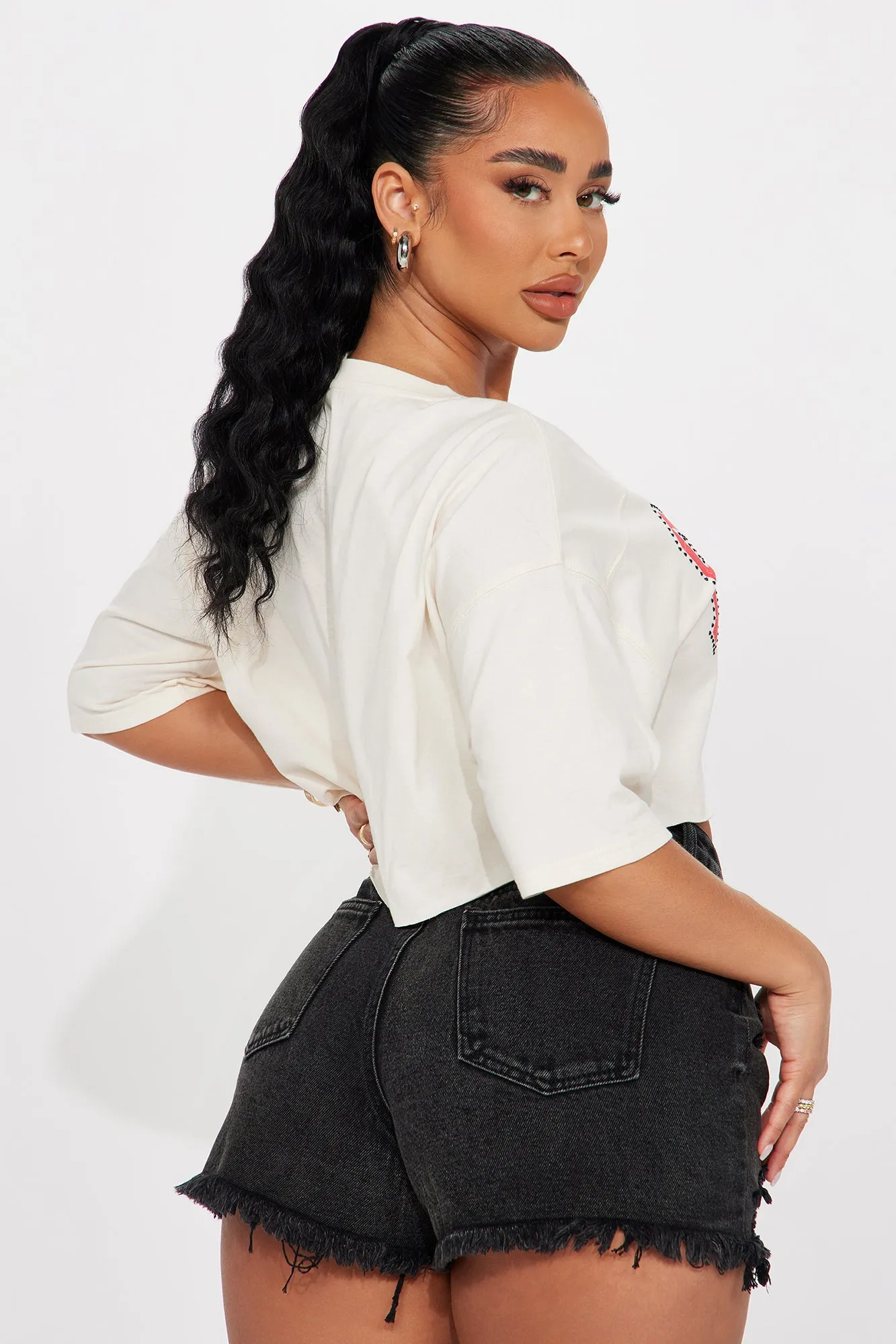 ACDC Cropped Tee - Off White