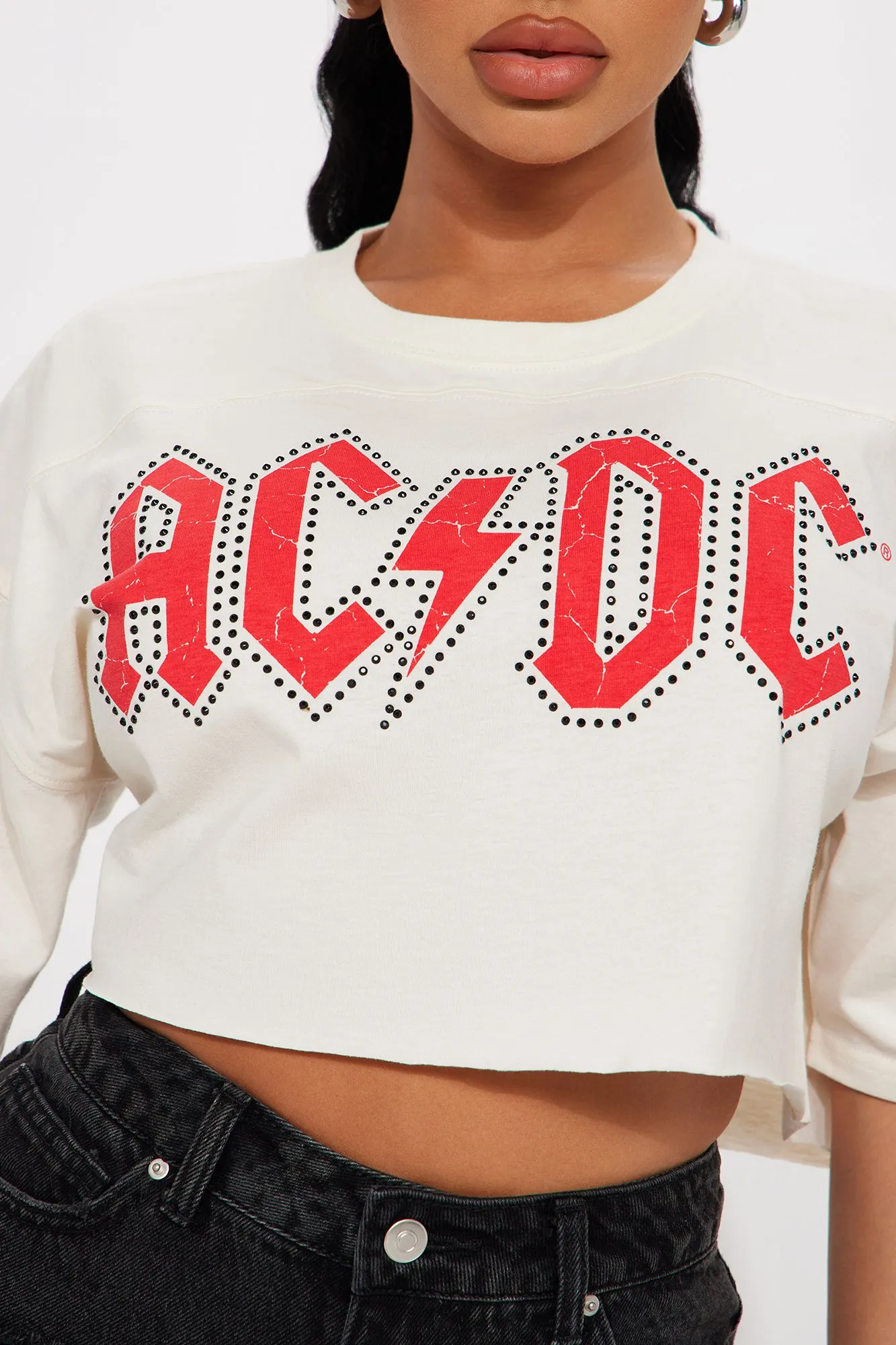 ACDC Cropped Tee - Off White