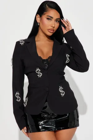 All About That Cash Blazer - Black