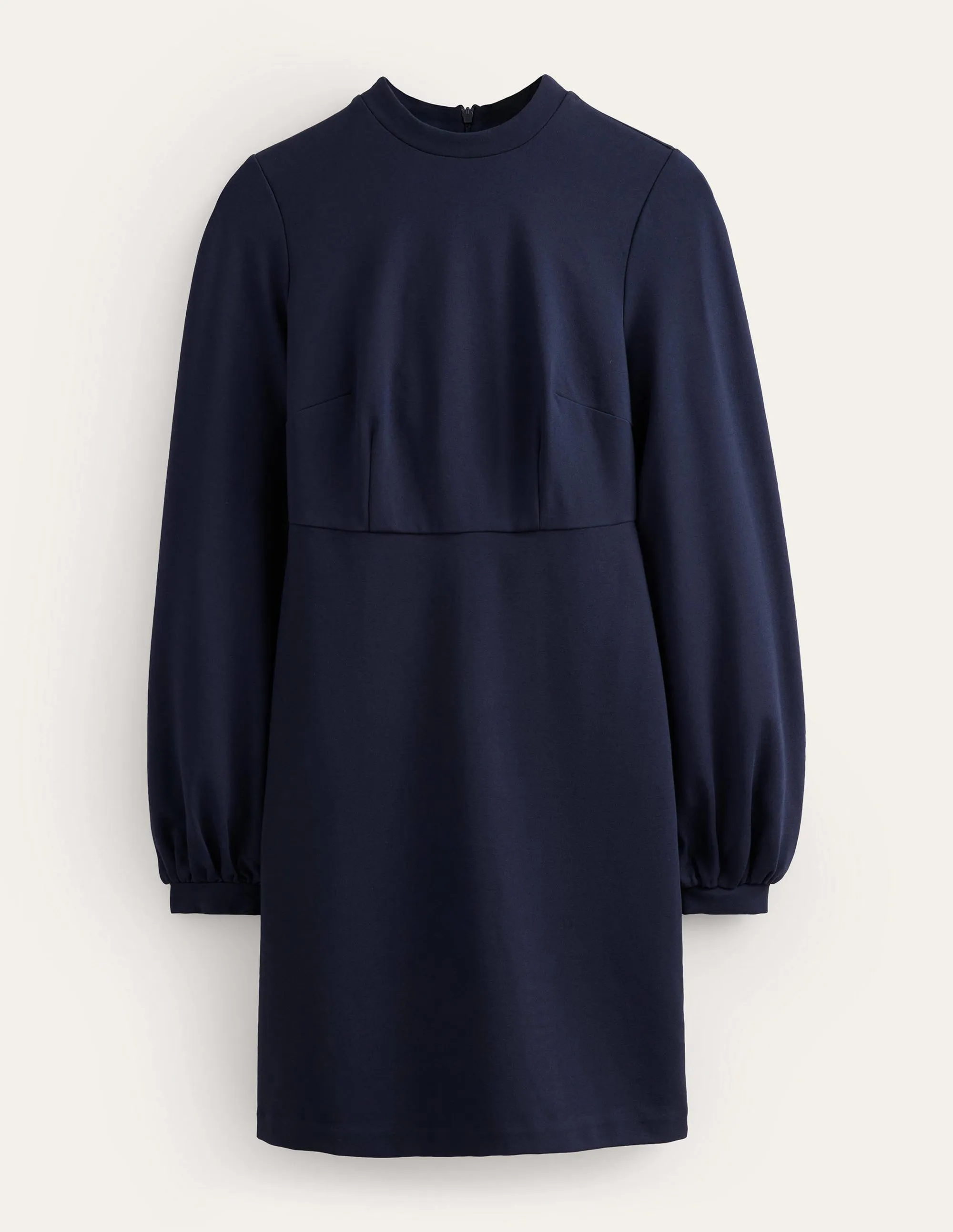 Blouson Jersey Mini Dress-Navy