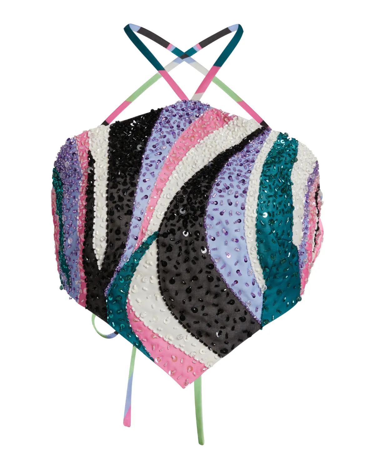 DELOS BEADED HALTERNECK TOP
