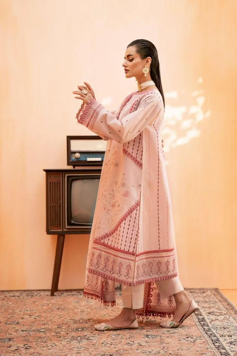 Fozia Khalid - Blush Pink - Embroidered - 3 Piece