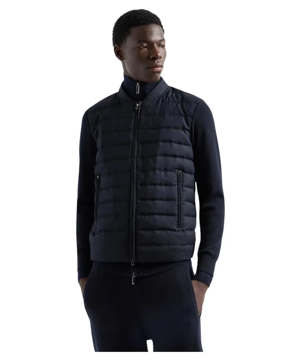 Giubbotto in Maglia con Inserto Trapuntato - Travel Essential