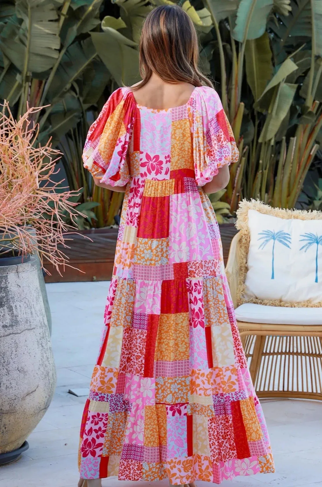 JEWEL V-NECK MAXI DRESS