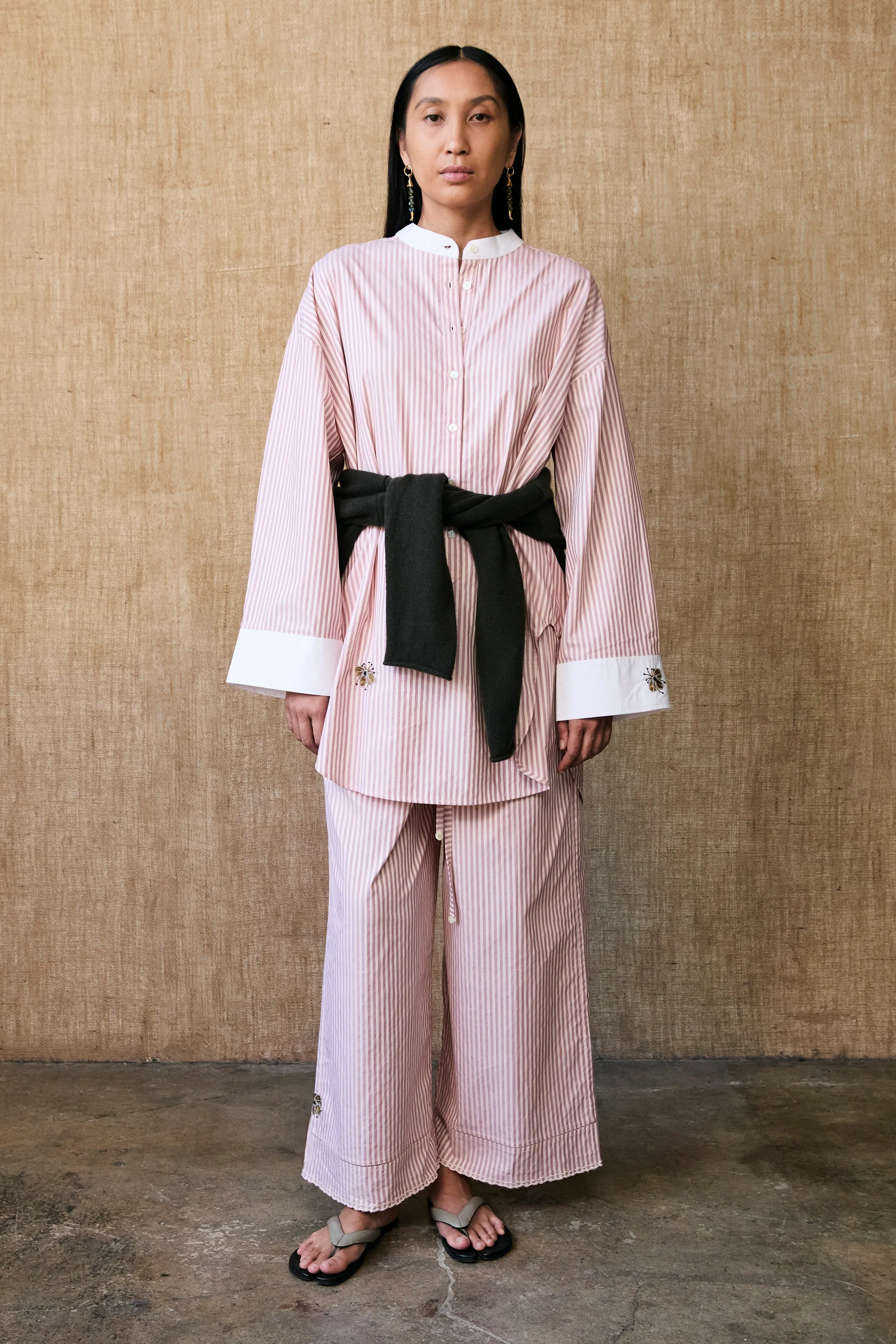 Lita Blouse in Pink Stripe