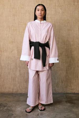Lita Blouse in Pink Stripe