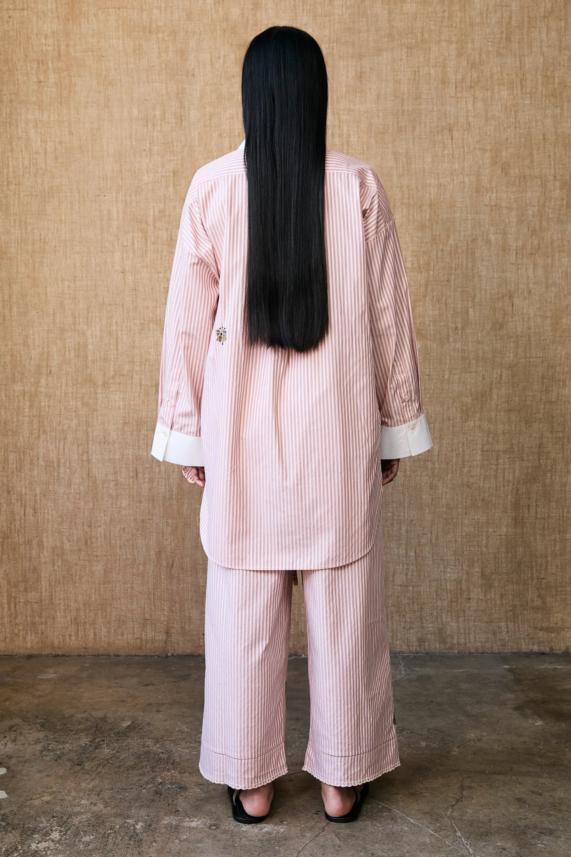 Lita Blouse in Pink Stripe