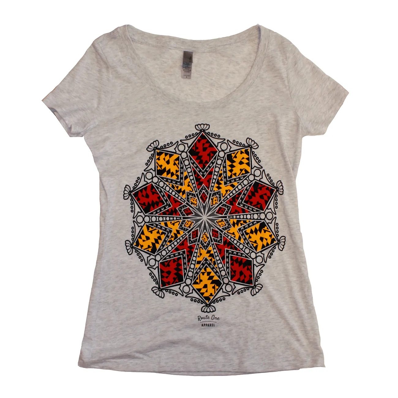 Maryland Mandala (Heather White) / Ladies Scoop Neck Shirt