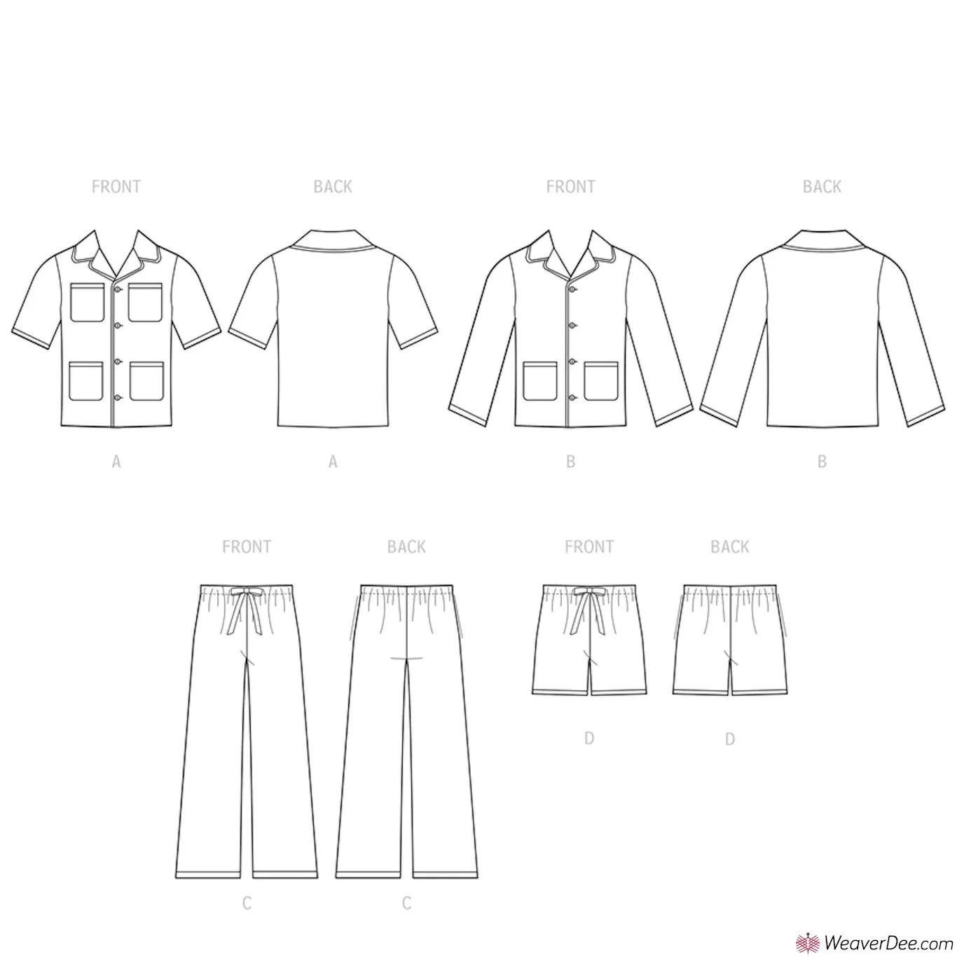 McCall's Pattern M8262 Men's Pyjamas