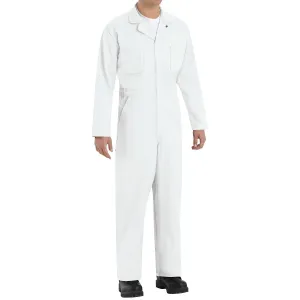 Men's Red Kap Regular Fit Twill Jumpsuit, White