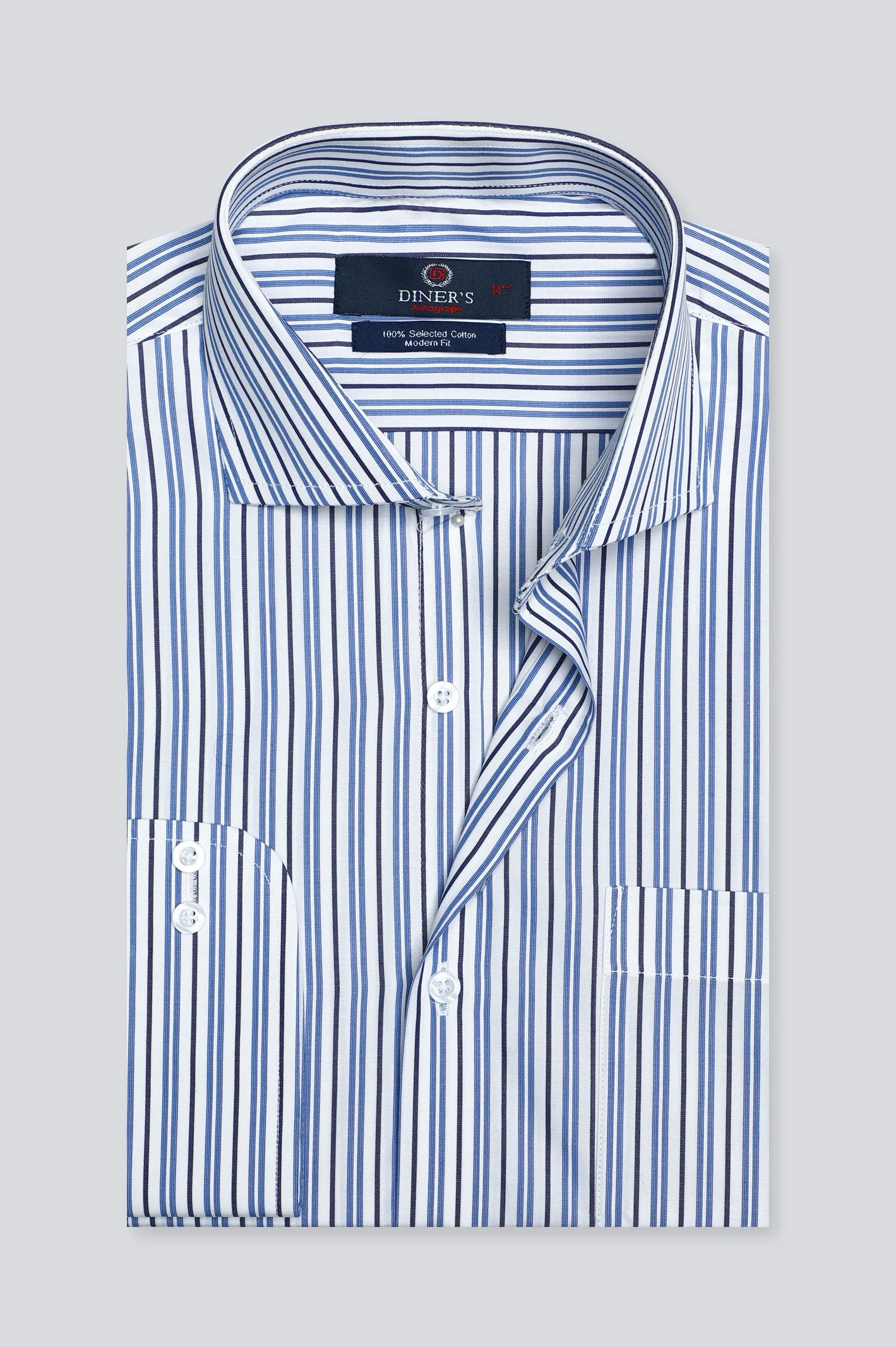 Multicolor Pencil Stripe Formal Autograph Shirt