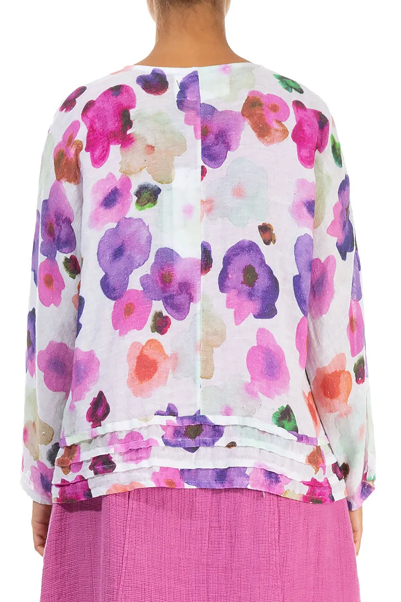 Open Blossom Gauze Linen Jacket