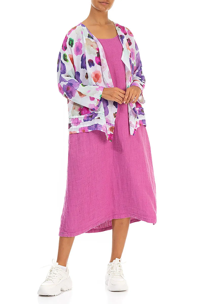 Open Blossom Gauze Linen Jacket
