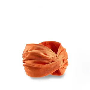 ORANGE BRIGITTE SILK HEADSCARF