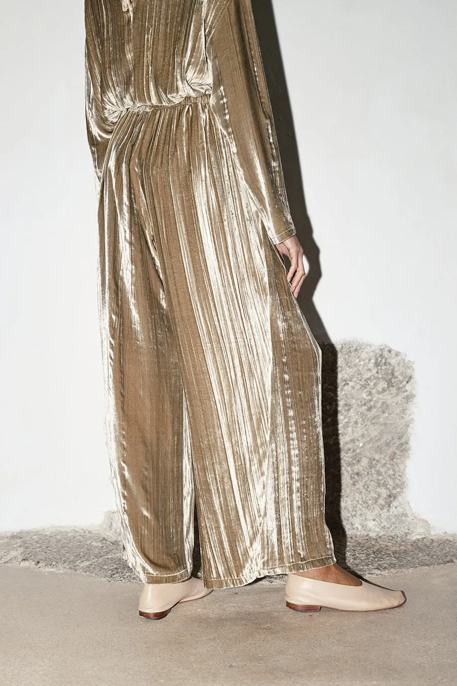 Pearl Silk Velvet Judo Pants