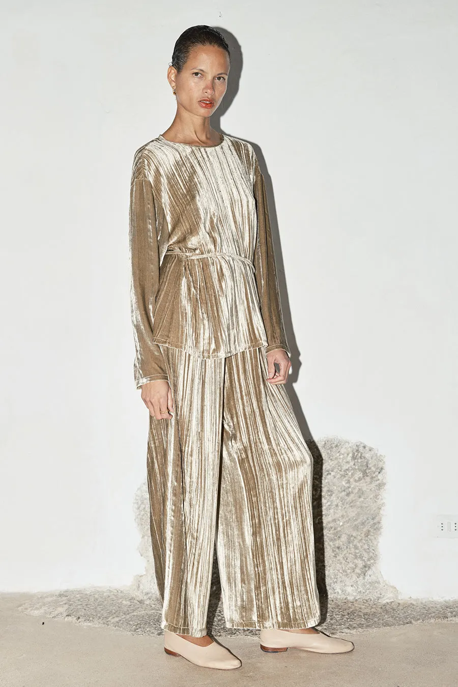 Pearl Silk Velvet Judo Pants