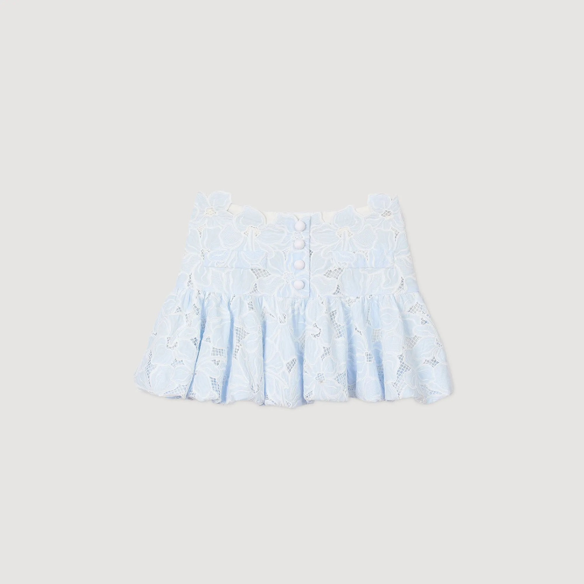 Rosane Short Guipure Skirt Sky Blue
