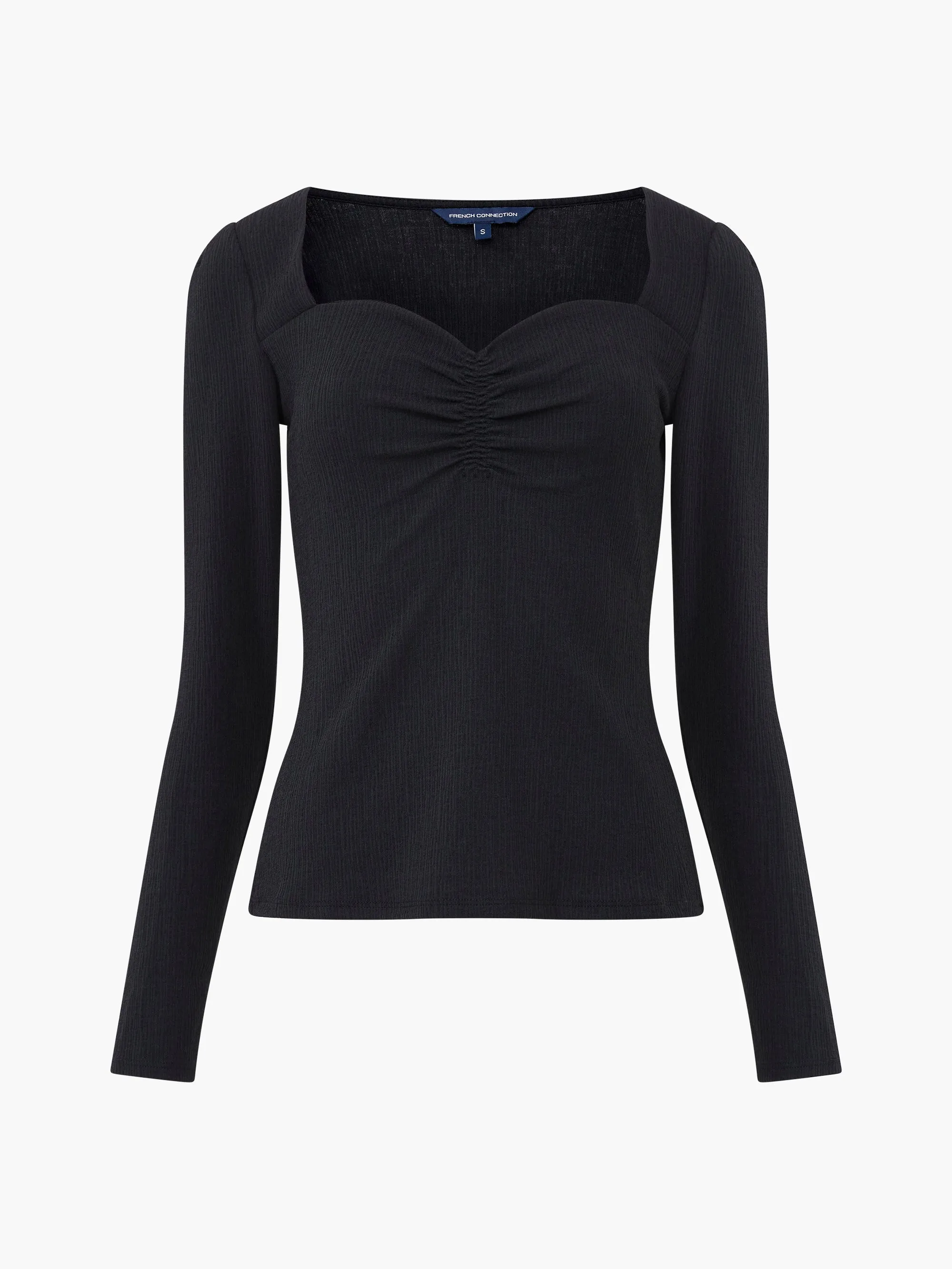Sonya Ribbed Sweetheart Neckline Top