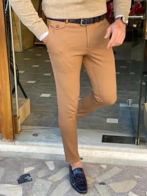 Westeros Slim Fit Camel Pants