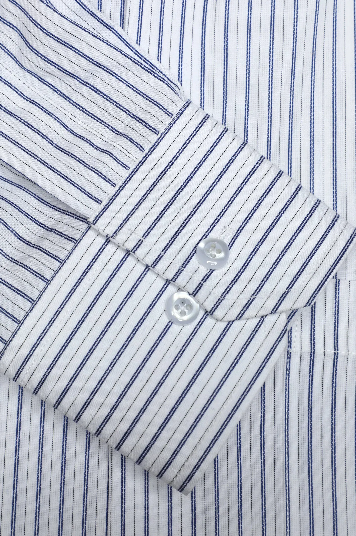 White Pencil Stripes Formal Shirt