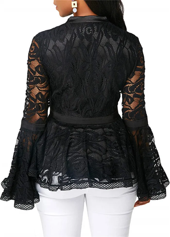 Women Lace Blouse Tops