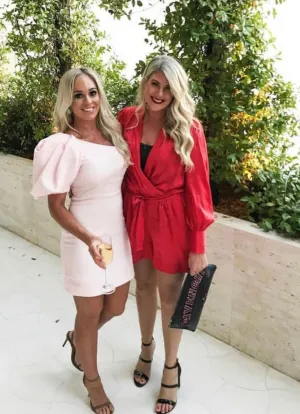 Wrap Playsuit - Red